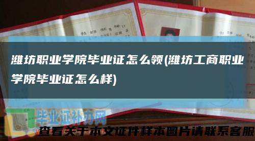 濰坊職業學院畢業證怎么領(濰坊工商職業學院畢業證怎么樣)縮略圖