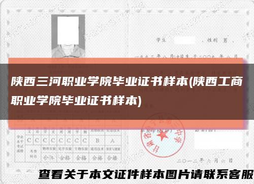 陜西三河職業學院畢業證書樣本(陜西工商職業學院畢業證書樣本)縮略圖