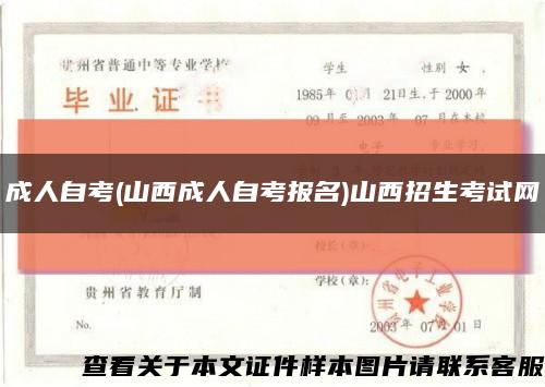 成人自考(山西成人自考報名)山西招生考試網縮略圖