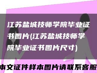 江蘇鹽城技師學院畢業證書圖片(江蘇鹽城技師學院畢業證書圖片尺寸)縮略圖