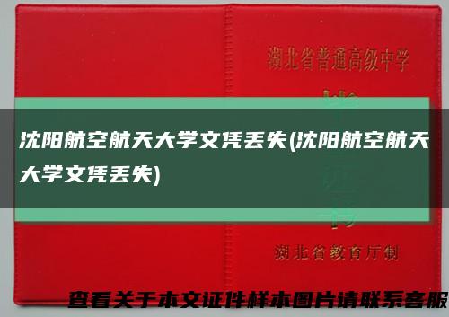 沈陽航空航天大學文憑丟失(沈陽航空航天大學文憑丟失)縮略圖