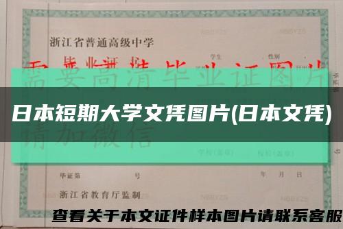 日本短期大學文憑圖片(日本文憑)縮略圖