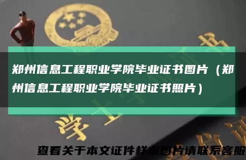 鄭州信息工程職業學院畢業證書圖片（鄭州信息工程職業學院畢業證書照片）縮略圖
