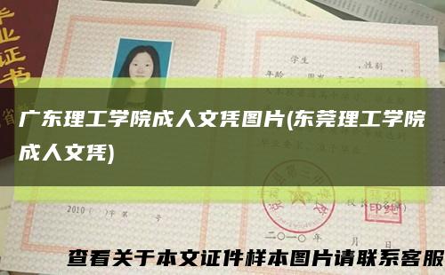 廣東理工學院成人文憑圖片(東莞理工學院成人文憑)縮略圖