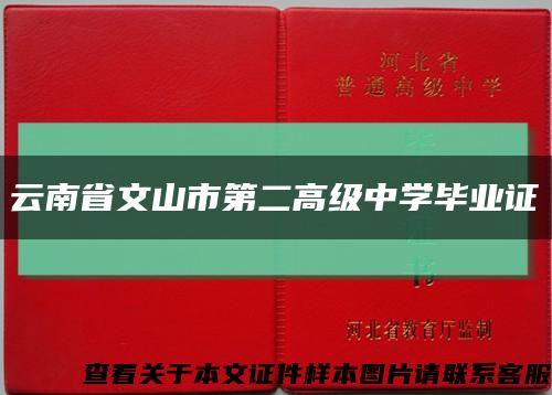 云南省文山市第二高級中學畢業證縮略圖