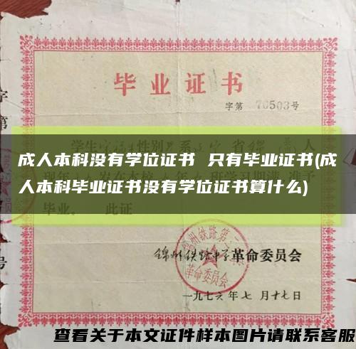成人本科沒有學位證書 只有畢業證書(成人本科畢業證書沒有學位證書算什么)縮略圖