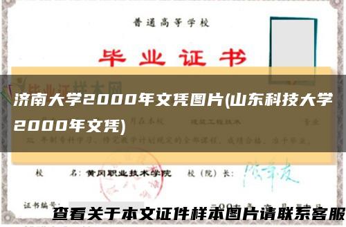 濟南大學2000年文憑圖片(山東科技大學2000年文憑)縮略圖