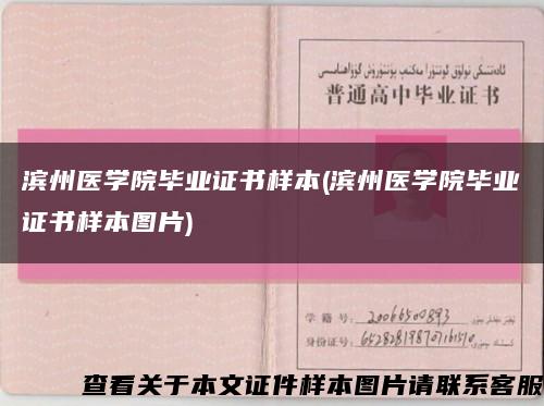 濱州醫學院畢業證書樣本(濱州醫學院畢業證書樣本圖片)縮略圖