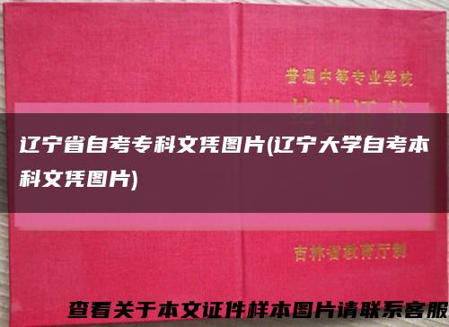 遼寧省自考?？莆膽{圖片(遼寧大學自考本科文憑圖片)縮略圖