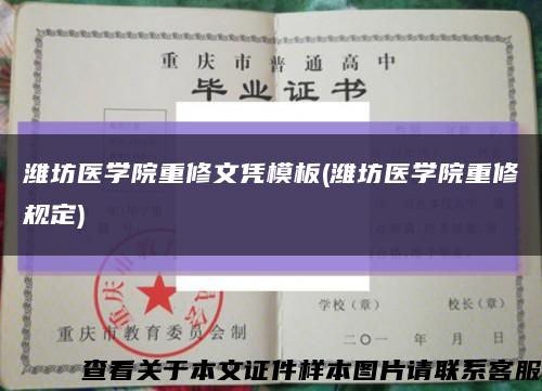 濰坊醫學院重修文憑模板(濰坊醫學院重修規定)縮略圖