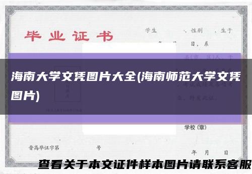 海南大學文憑圖片大全(海南師范大學文憑圖片)縮略圖