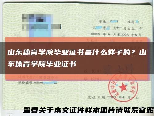 山東體育學院畢業證書是什么樣子的？山東體育學院畢業證書縮略圖