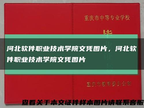 河北軟件職業技術學院文憑圖片，河北軟件職業技術學院文憑圖片縮略圖