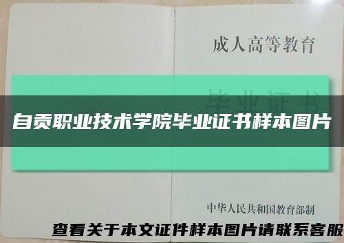 自貢職業技術學院畢業證書樣本圖片縮略圖