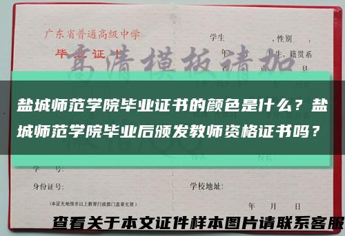 鹽城師范學院畢業證書的顏色是什么？鹽城師范學院畢業后頒發教師資格證書嗎？縮略圖