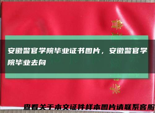 安徽警官學院畢業證書圖片，安徽警官學院畢業去向縮略圖