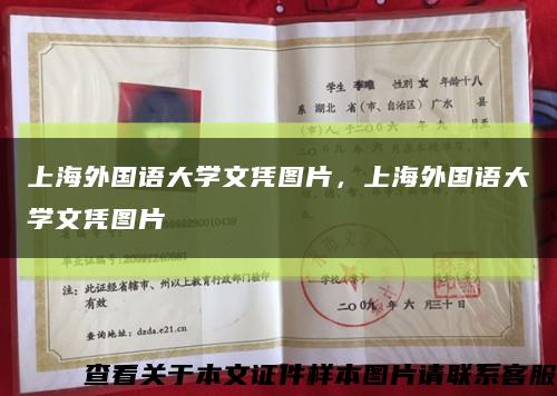 上海外國語大學文憑圖片，上海外國語大學文憑圖片縮略圖