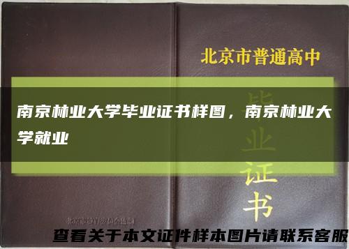 南京林業大學畢業證書樣圖，南京林業大學就業縮略圖