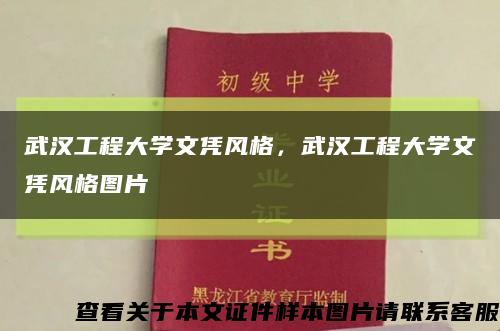 武漢工程大學文憑風格，武漢工程大學文憑風格圖片縮略圖