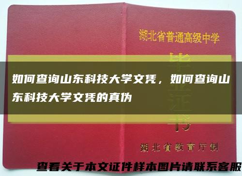 如何查詢山東科技大學文憑，如何查詢山東科技大學文憑的真偽縮略圖