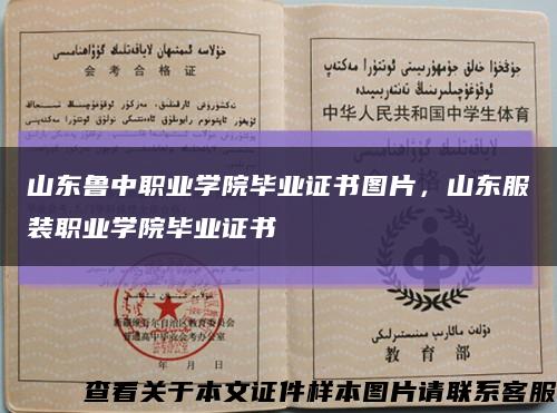 山東魯中職業學院畢業證書圖片，山東服裝職業學院畢業證書縮略圖