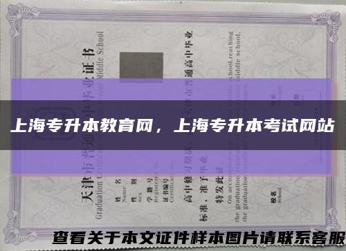 上海專升本教育網，上海專升本考試網站縮略圖