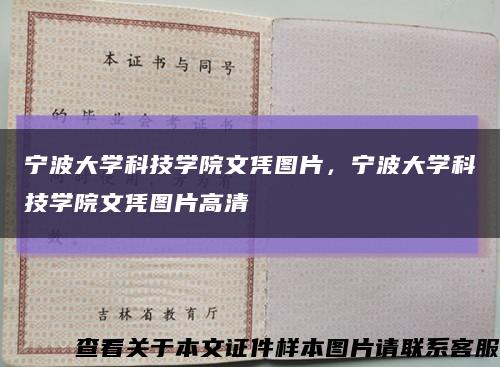 寧波大學科技學院文憑圖片，寧波大學科技學院文憑圖片高清縮略圖