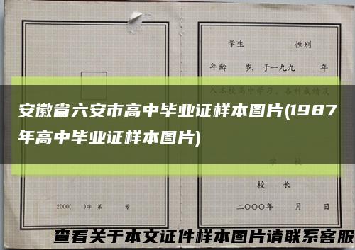安徽省六安市高中畢業證樣本圖片(1987年高中畢業證樣本圖片)縮略圖
