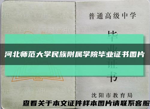 河北師范大學民族附屬學院畢業證書圖片縮略圖