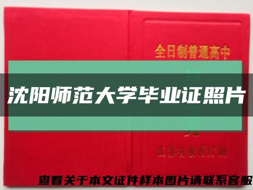 沈陽師范大學畢業證照片縮略圖