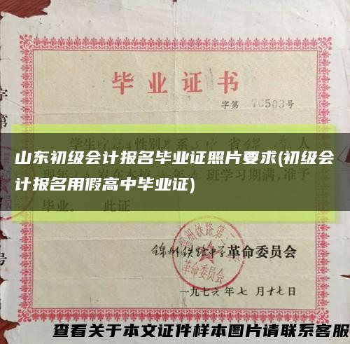 山東初級會計報名畢業證照片要求(初級會計報名用假高中畢業證)縮略圖