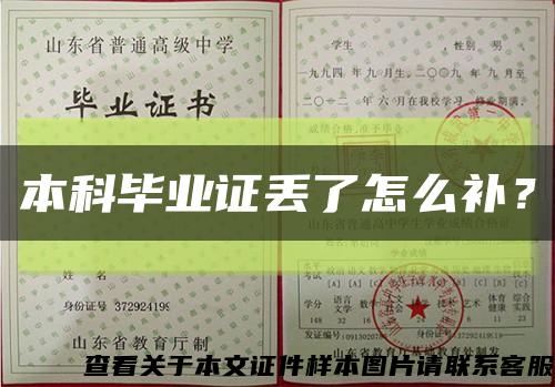 本科畢業證丟了怎么補？縮略圖