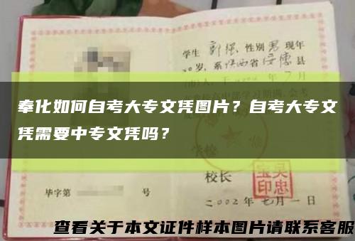 奉化如何自考大專文憑圖片？自考大專文憑需要中專文憑嗎？縮略圖