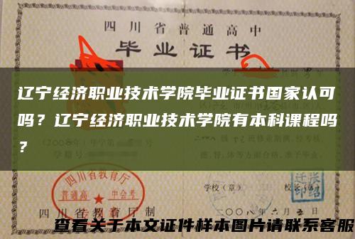 遼寧經濟職業技術學院畢業證書國家認可嗎？遼寧經濟職業技術學院有本科課程嗎？縮略圖