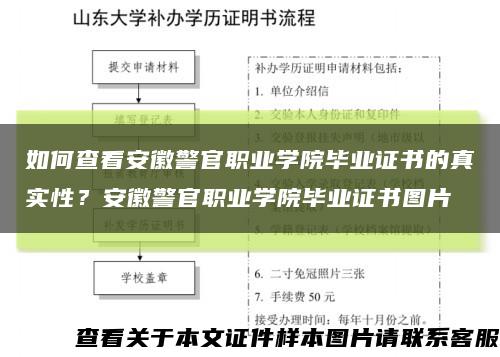 如何查看安徽警官職業學院畢業證書的真實性？安徽警官職業學院畢業證書圖片縮略圖