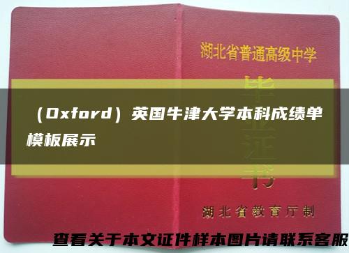 （Oxford）英國牛津大學本科成績單模板展示縮略圖