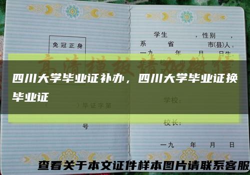 四川大學畢業證補辦，四川大學畢業證換畢業證縮略圖
