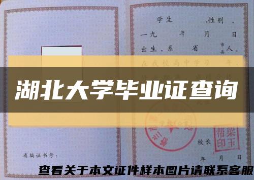 湖北大學畢業證查詢縮略圖