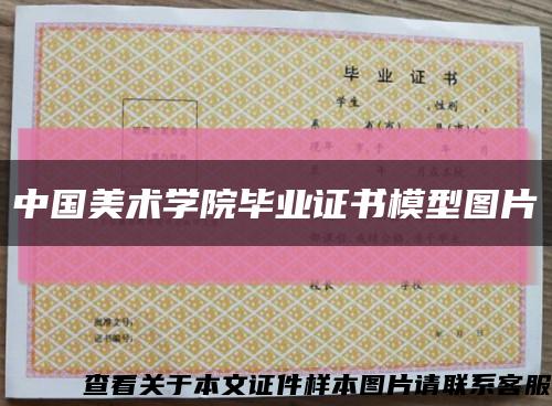 中國美術學院畢業證書模型圖片縮略圖