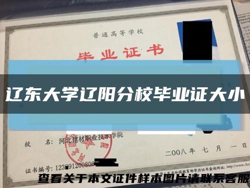 遼東大學遼陽分校畢業證大小縮略圖