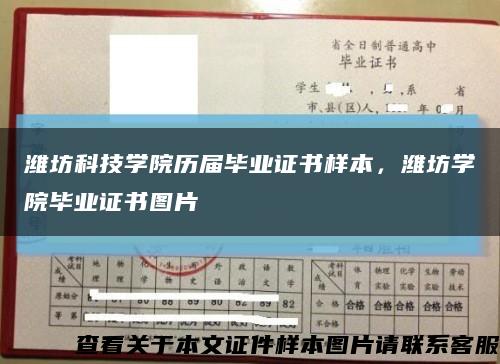 濰坊科技學院歷屆畢業證書樣本，濰坊學院畢業證書圖片縮略圖