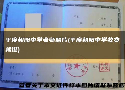 平度朝陽中學老師照片(平度朝陽中學收費標準)縮略圖