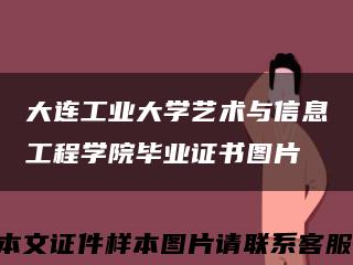 大連工業大學藝術與信息工程學院畢業證書圖片縮略圖