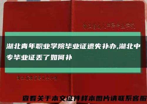 湖北青年職業學院畢業證遺失補辦,湖北中專畢業證丟了如何補縮略圖