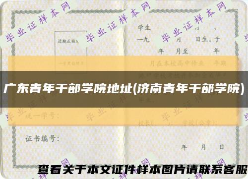 廣東青年干部學院地址(濟南青年干部學院)縮略圖