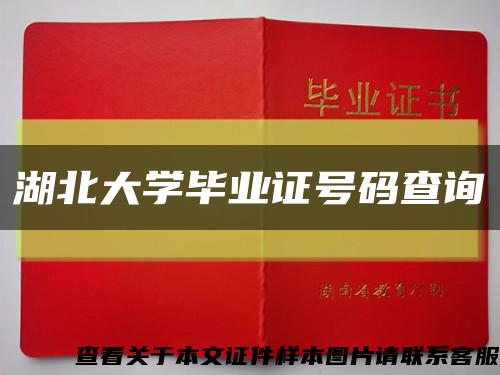 湖北大學畢業證號碼查詢縮略圖