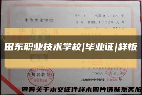 田東職業技術學校|畢業證|樣板縮略圖