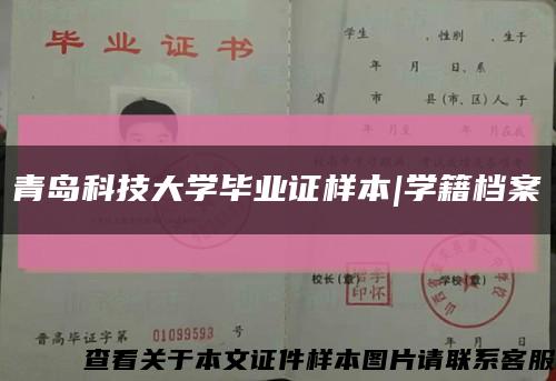 青島科技大學畢業證樣本|學籍檔案縮略圖