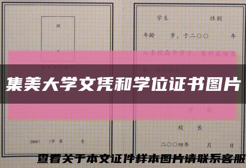 集美大學文憑和學位證書圖片縮略圖