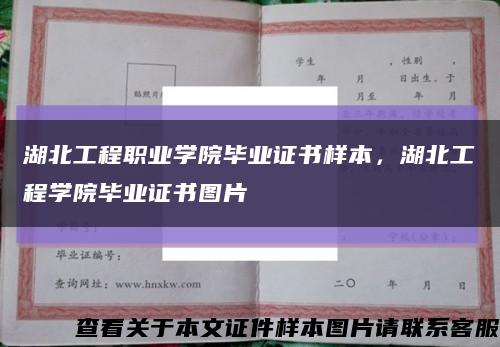 湖北工程職業學院畢業證書樣本，湖北工程學院畢業證書圖片縮略圖